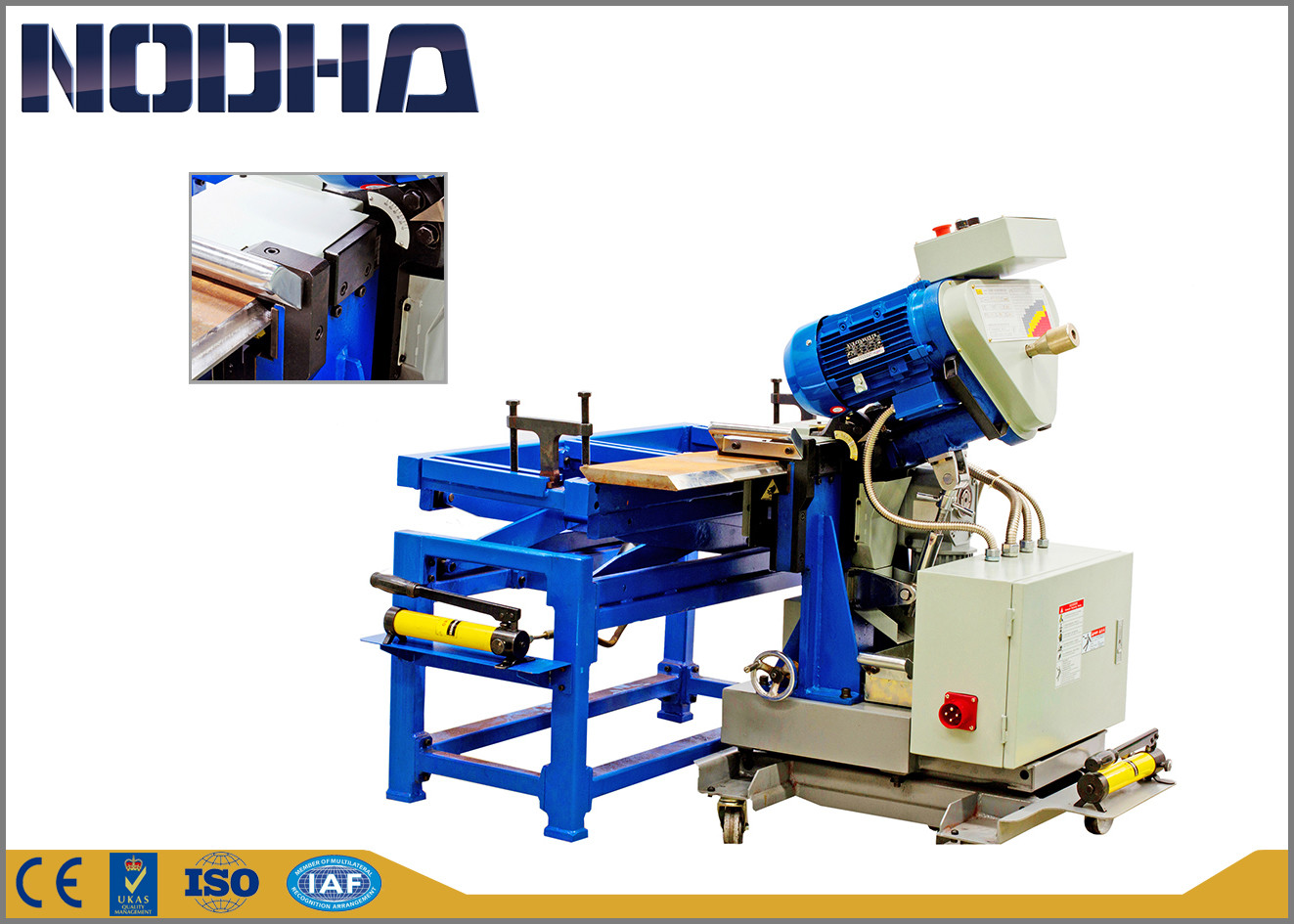 NODHA Portable Edge Milling Machine, Mesin Penggilingan Otomatis 750-1050 R / Min Motor Speed